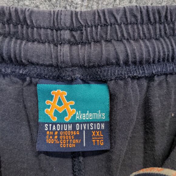 Akademiks Men's Jogger Pants XXL Blue Drawstring Waist Embroidered Logo Cotton - Picture 10 of 12